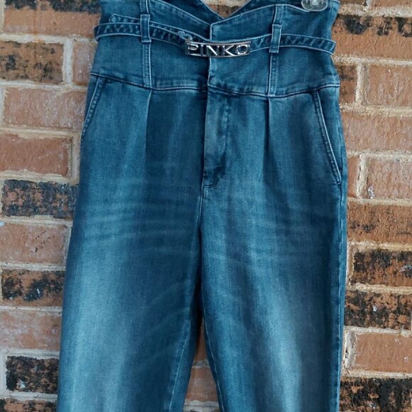 Pinko Ariel Bustier High Waist Jeans - Size 6? - Picture 1 of 7